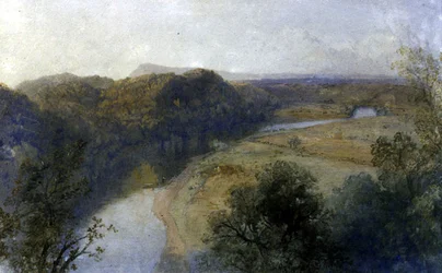 O Ribble from Red Seat (óleo sobre tela)