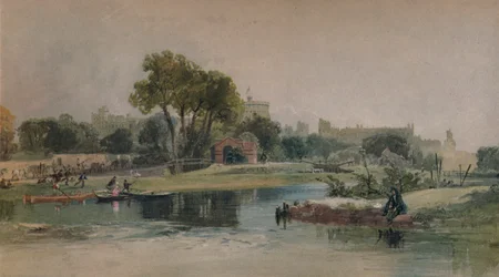 Castelo de Windsor do Eton Play Ground, c1838