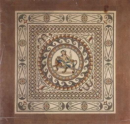 Pavimento tesselado romano, descoberto em Leadenhall Street, Londres, 1804