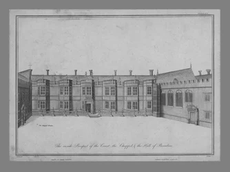 A perspectiva interna da Corte, Chappel e o Salão de Beaulieu, 1786.