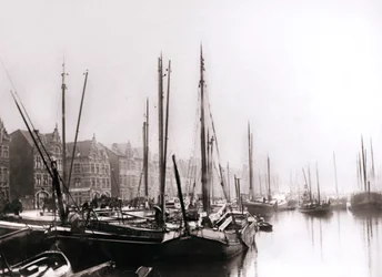 Barcos de canal, Roterdã, 1898.