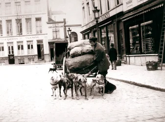 Homem com carroça, Antuérpia, 1898