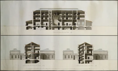 Projetos para uma casa neoclássica para Lord Charleville: três seções