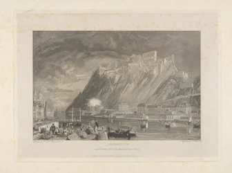 Ehenbreitstein, Durante a Demolição da Fortaleza em 1817 a partir do Cais de Coblentz.