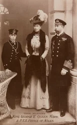 O Rei Jorge V, a Rainha Maria e o Príncipe de Gales