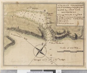 ia. Um Plano do Porto de St Johns, em Newfoundland.