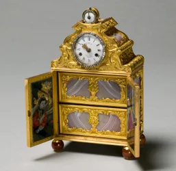 Armário miniatura com relógio, c.1770-75