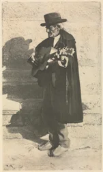 Trabalho de câmera: Um músico cego - Granada, 1914.
