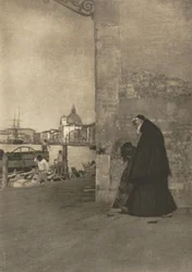 Trabalho de câmera: um franciscano, Veneza, 1904.