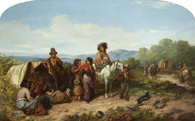 A ruptura do acampamento (óleo sobre tela)