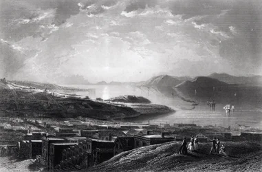 Golden Gate, de Telegraph Hill, de &39;America pitoresca&39;, por William Cullen Bryant, gravado por Edward Paxman Brandard (1819-98) c.1873