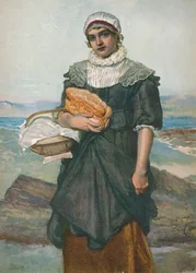 Uma francesa Fisher Girl, c1890, 1906.