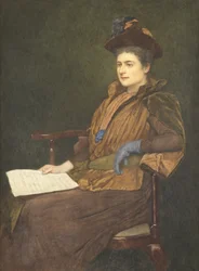 Miss Agnes Ashbee, 1890 (wc e guache sobre papel)