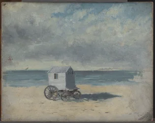 Cabana de banho na praia
