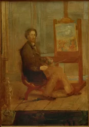 Ensor no seu cavalete