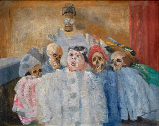 Pierrot e esqueleto