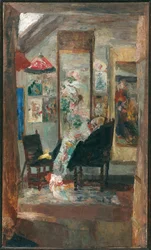 Esqueleto assistindo chinoiseries, 1885.