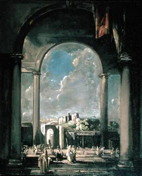 Números sob um Arco (óleo sobre tela)