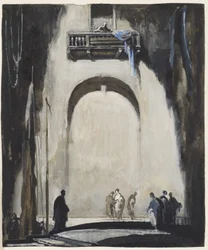 The Unknown Corner, 1912 (guache)