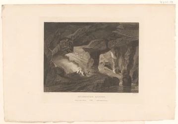 Vista da Pedreira Gilmerton, perto de Edimburgo Gilmerton Quarry (título no objeto)