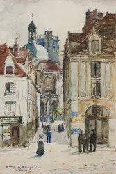 Dieppe, Notre Dame Street, do cais, c.1900