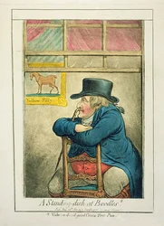Um prato de pé no Boodles, publicado por Hannah Humphrey, 1800