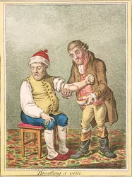 Respirando uma veia, publicado por Hannah Humphrey, 1804