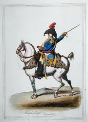 Brigade Major, publicado por Hannah Humphrey em 1797 (gravura colorida à mão)