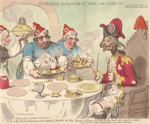 Dumouriez janta em cerimónia de Estado em St. James a 15 de maio de 1793