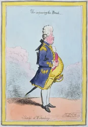 Para melhorar a raça, esboçada em Wirtemberg, publicada por Hannah Humphrey em 1796 (gravura à mão colorida)