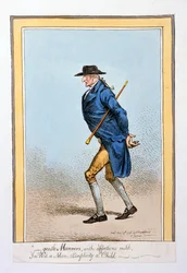 &39;Gentle Manners, com afetos leves, em Wit um homem, Simplicity a Child&39;, publicado por Hannah Humphrey em 1798 (gravura à mão colorida)