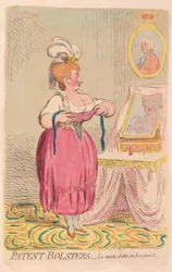 Patrocínio-Bolsters: O ponto detre-in-good médio, pub. 1791 (gravura colorida à mão)