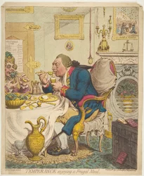 Temperança, desfrutando de uma refeição frugal, 28 de julho de 1792.