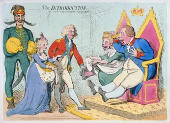 The Introduction, publicado por Hannah Humphrey, 1791 (gravura à mão colorida)