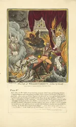 A Vida de William Cobbett, por si só, publicada por Hannah Humphrey, 1809 (gravura colorida à mão)