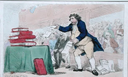The Word Eater, publicado pela S.W. Fores em 1788 (gravura colorida à mão)