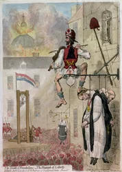 "O Zénite da Glória Francesa; O Pináculo da Liberdade. Religião, Justiça, Lealdade e todos os Bugbears de Mentes Não Iluminadas, Adeus!", pub. por Hannah Humphrey