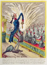 Uncorking Old Sherry, publicado por Hannah Humphrey em 1805 (gravura à mão colorida)