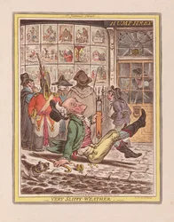 Muito Slippy-Weather, pub. 1808 (gravura colorida à mão)