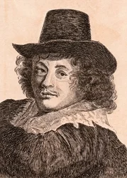 Frans Hals, ilustração de &39;75 retratos de pintores célebres de originais autênticos &39;, publicado em 1817, Londres