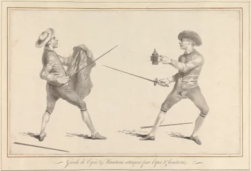 Guarda de Espada & Casaco Atacado por Espada & Lanterna
