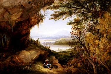 Cena no Hudson Rip Van Winkle, 1845.