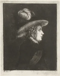 Retrato de uma mulher com um chapéu Madame Perigo