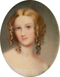 Retrato da primeira Sra. Simpson, esposa do Sr. Bridgeman Simpson, c.1820-72 (óleo sobre tela)