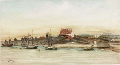 Whitehill Point on the Tyne (aguarela e bodycolour no papel)