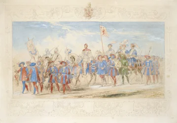 James Oglivie Fairlie Esq., Cavaleiro do Leão de Ouro, 1839 (lápis, wc e guache sobre papel)