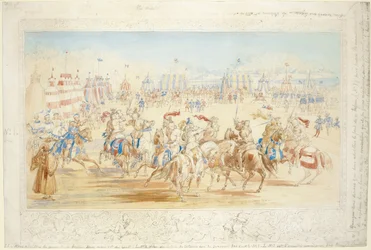 The Melee (No. 1), 1839 (lápis e wc no papel)