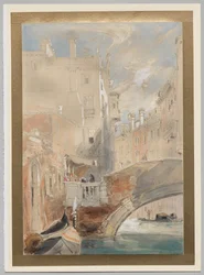 Um canal, Veneza
