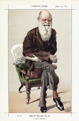Charles Darwin, homens do dia, no. 33, seleção natural, da feira da vaidade, bar. 1871