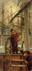 Emigrantes, c.1879 (óleo sobre papel colocado no painel)